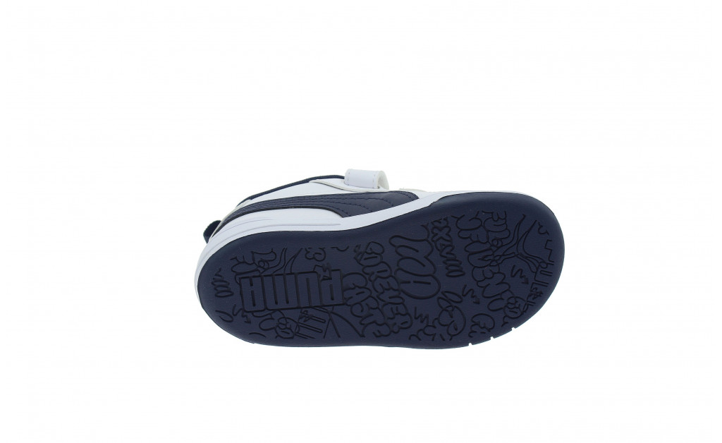 Zapatillas puma multiflex sl blanco azul de niño.